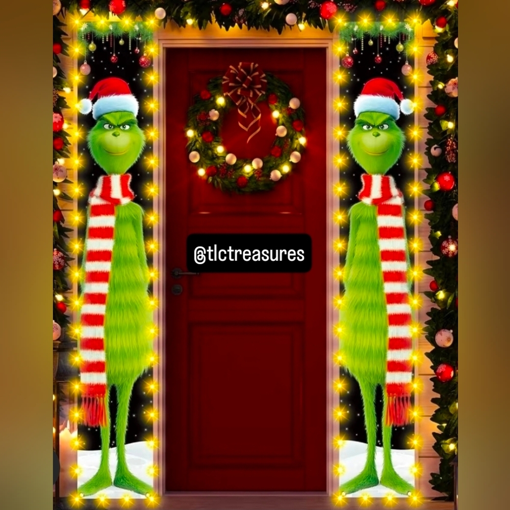 Grinch Porch Banners Christmas Decorations